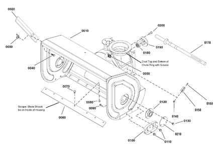Part Location Diagram of 1687555YP Briggs and Stratton Kit auger hsng 30